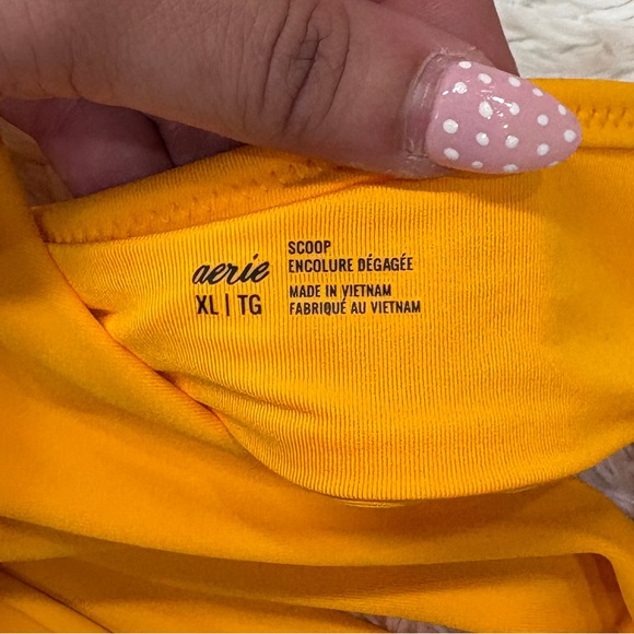 Aerie Orange Scoop Wrap Bikini Top - Picture 3 of 3